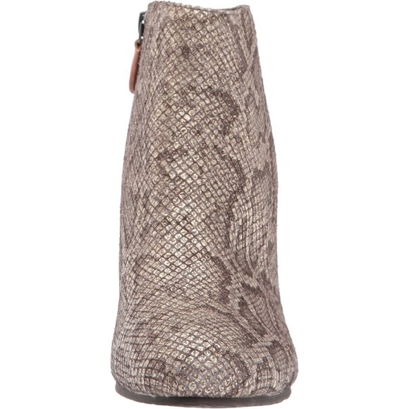 Gentle Souls by Kenneth Cole Antique Gold Leather Side ZIP Women's Heels Boots - Picture 2 of 8